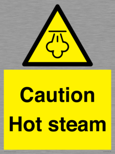 Caution Hot steam